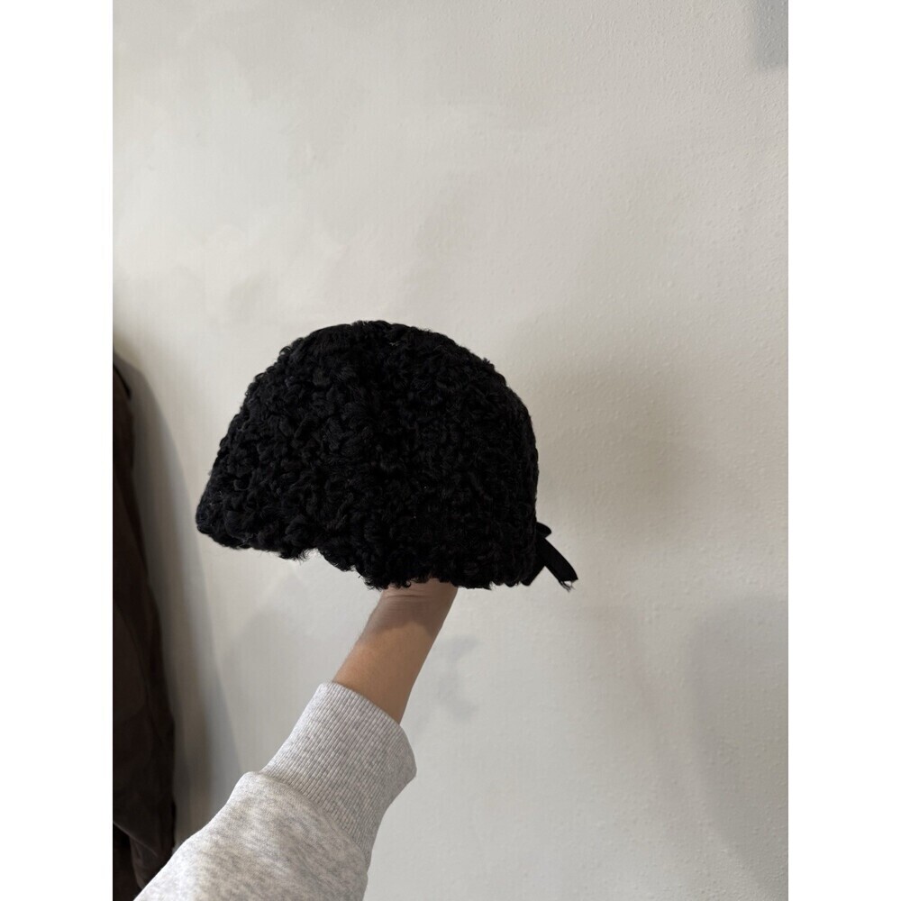 Salon Francais Vintage Black Persian Lamb Hat Russian Cossack Warm Cozy Winter